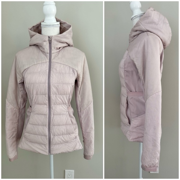 Lululemon Down For It All Jacket in Porcelain Pink size 6 - Picture 3 of 15